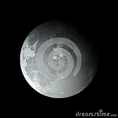 Realistic moon - stock vector Vector Illustration